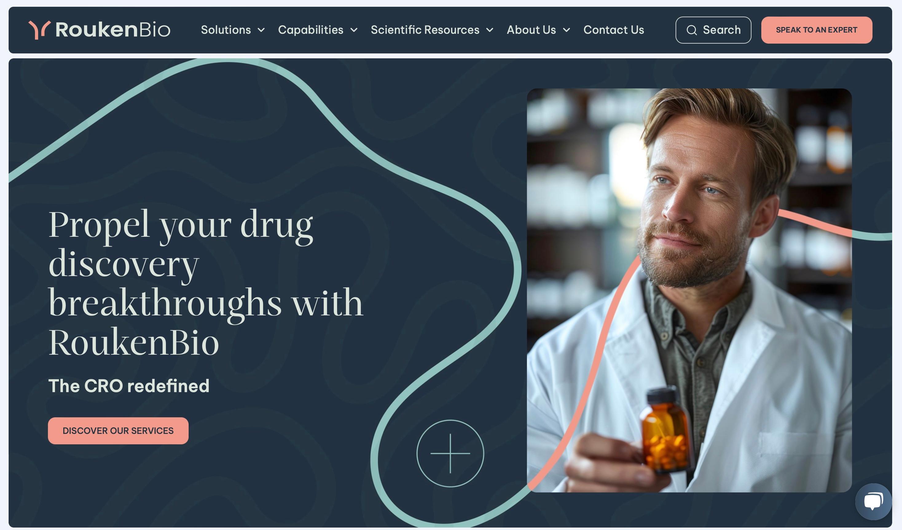 Modern website for biotech CRO