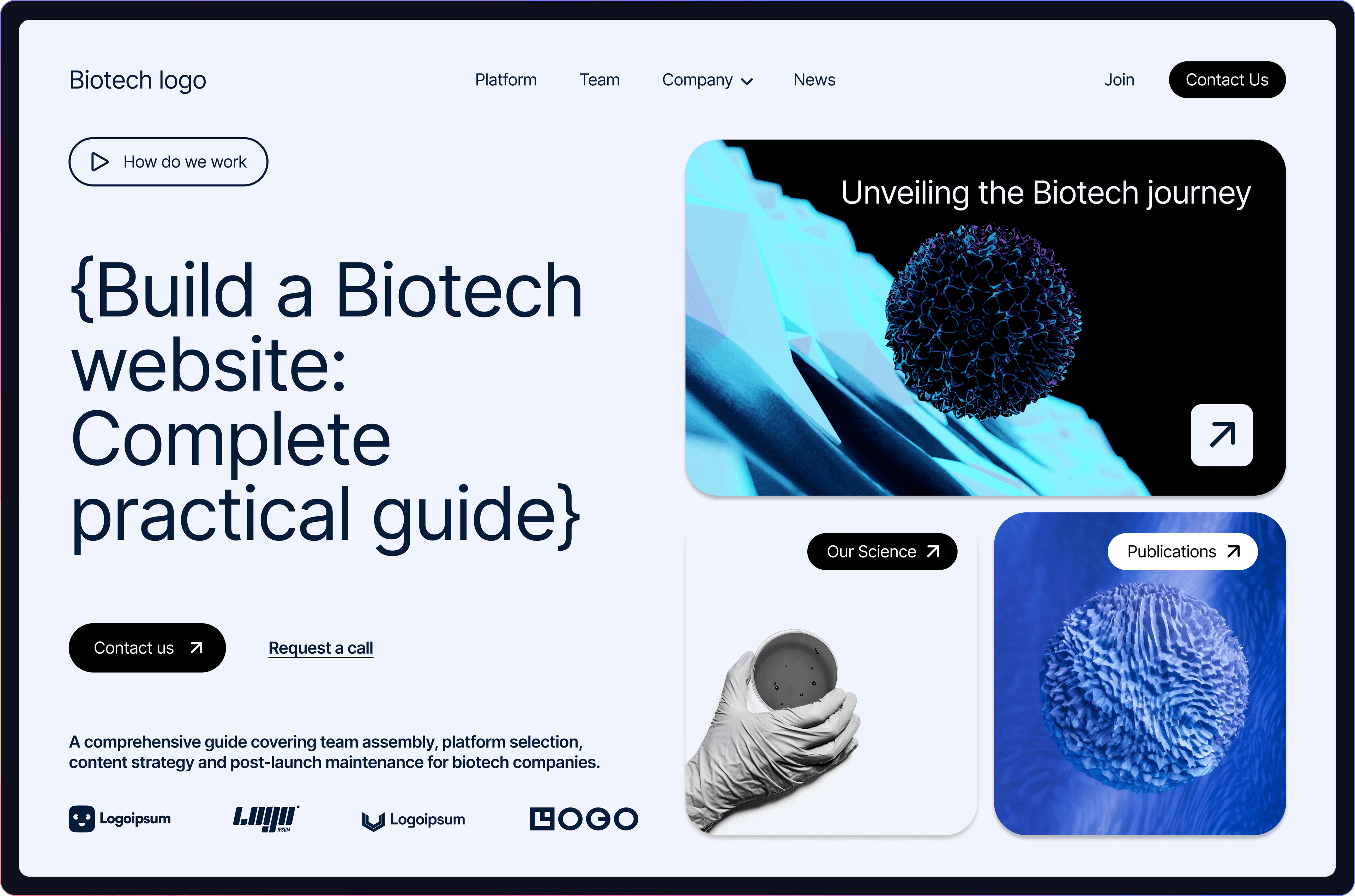 Build a Biotech website: complete practical guide