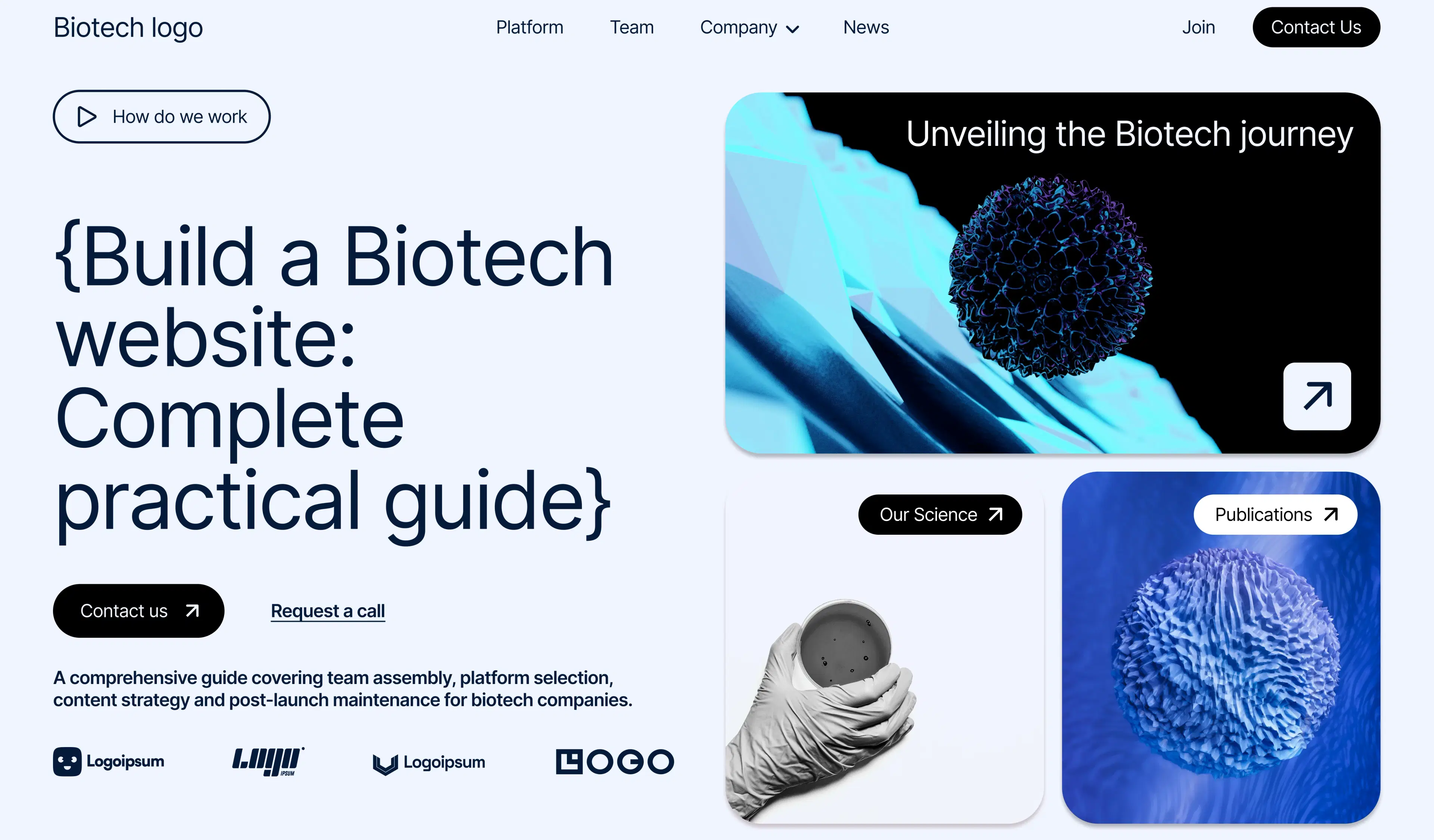 Build a Biotech website: complete practical guide