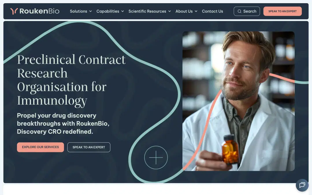 Modern website for preclinical biotech CRO