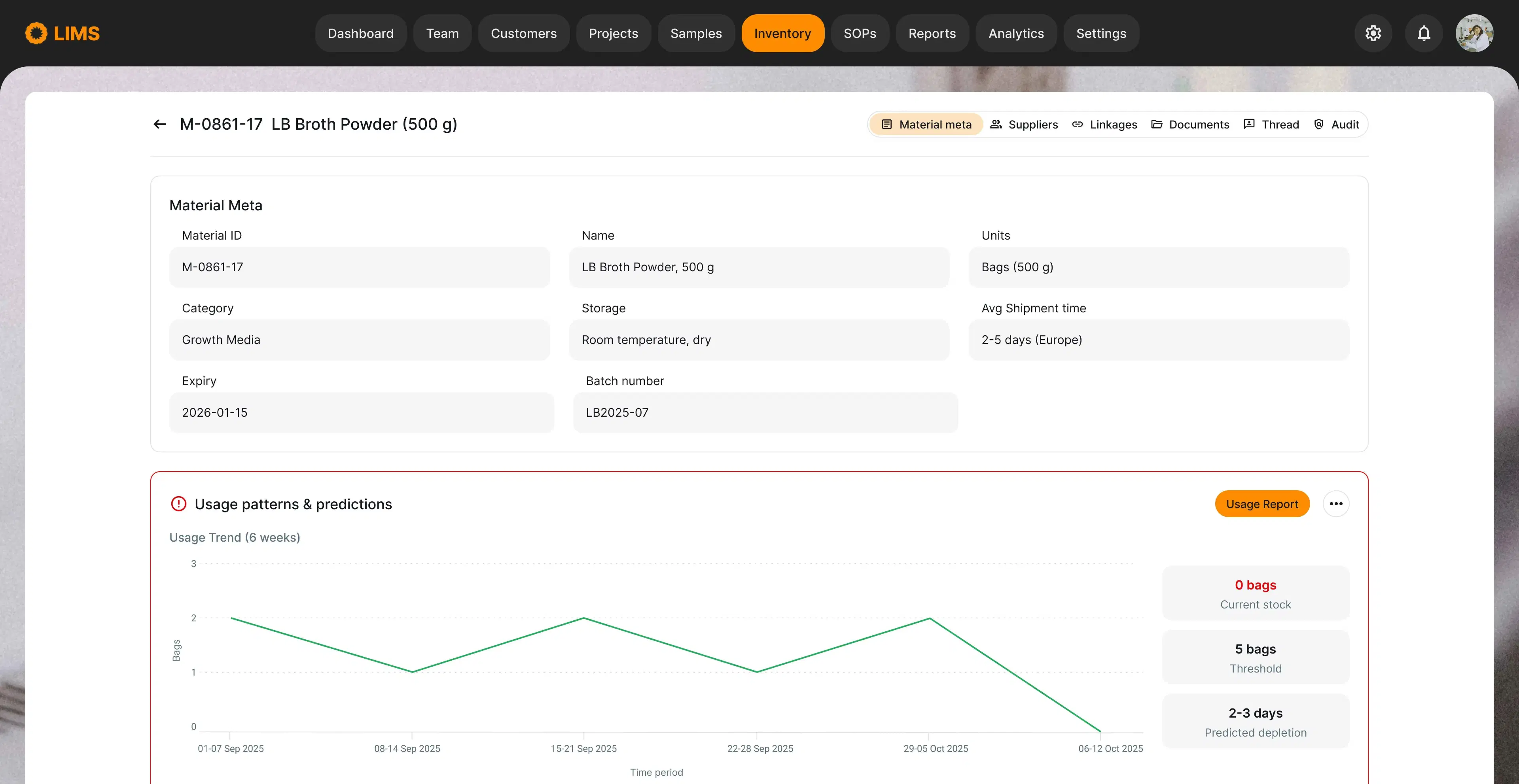 Smart Lab Inventory: predicting reagent shortages before they disrupt experiments